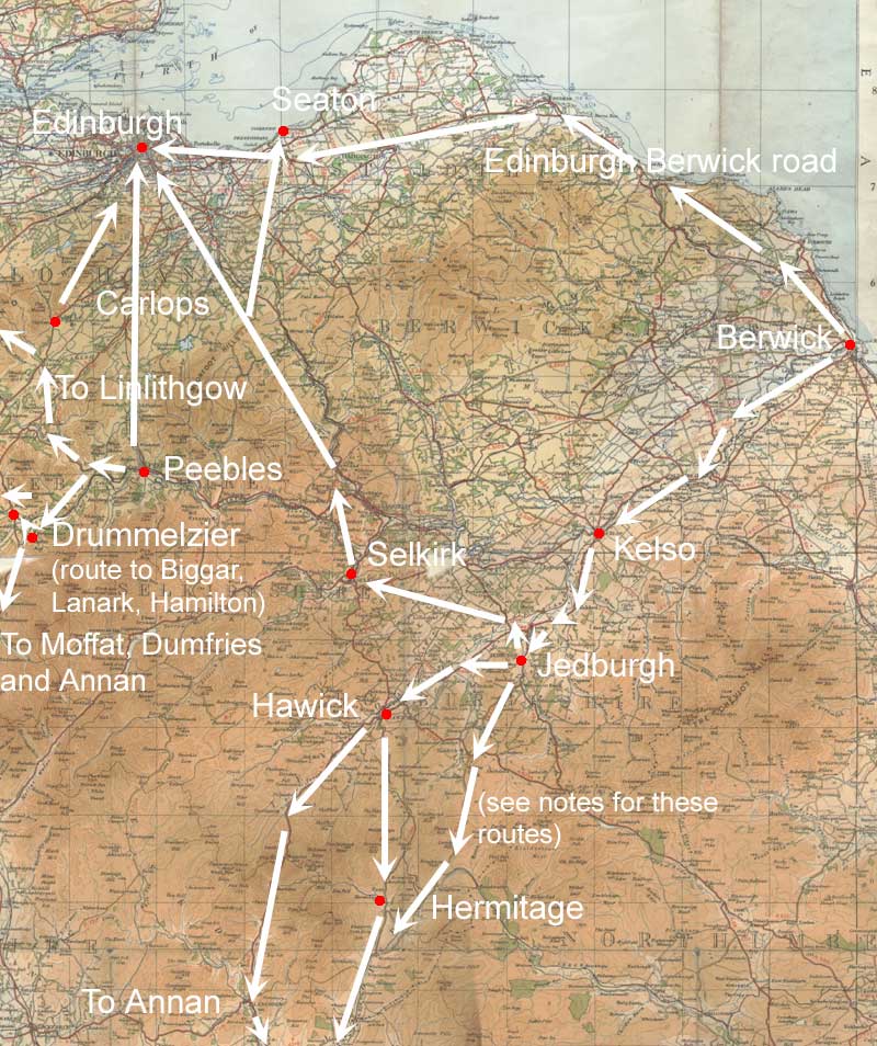 Routes implied by lists of distances